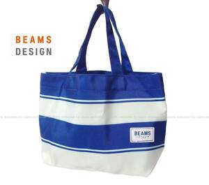 ■【新品・未使用品 】 BEAMSビームスデザイン マリンストライプトートバッグ カートバッグ ラウンドバック ゴルフ ■