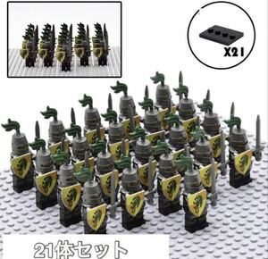 翌日発送　戦士 軍団 ミニフィグ 中世 LEGO 互換 ミニフィギュア レゴ互換 21体　ed