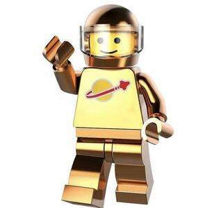 翌日発送　1 体　　宇宙飛行士 メタル光沢仕様　ゴールド　ミニフィグ ブロック　LEGO レゴ　互換　ミニフィギュア　x