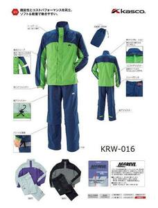  new goods Kasco # rainwear top and bottom set KRW-016 LL# black 