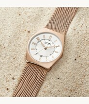 【正規品】スカーゲン　SKAGEN GRENEN LILLE 三針デイト ローズゴールド　サステナブル素材 26mm SKW3035_画像3