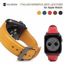 Apple Watchバンド SLG Design Italian Minerva Box Leather 本革 41mm/40mm/38mm用　ブラウン SD18396AW_画像4