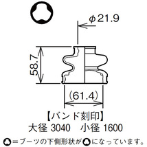 ワゴンR MH21S MH22S ドライブシャフトブーツ フロント インナ側 左側 片側 1個 ターボ無 ミヤコ自動車 分割式 ワレ有_画像3