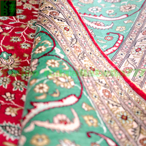 【贅沢敷物】ペルシャ 絨毯 シルク★240ｘ310ｃｍ 100％ ハンドメイド カーペット ラグ 住まい インテリア 応接間 リビング 高級 装飾 W53_画像6