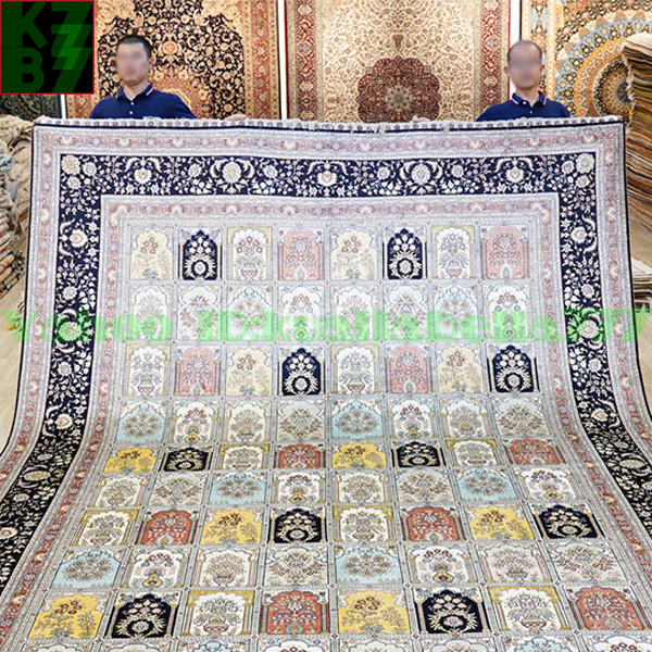 [Luxury Rug] Persian Carpet Silk★270x370cm 100% Handmade Carpet Rug Home Interior Drawing Room Living Luxury Decoration W81, furniture, interior, carpet, rug, mat, Carpet general