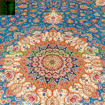 【贅沢敷物】ペルシャ 絨毯 シルク★270ｘ370ｃｍ 100％ ハンドメイド カーペット ラグ 住まい インテリア 応接間 リビング 高級 装飾 W79_画像5