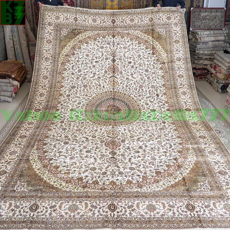 [Luxury Rug] Persian Silk Carpet★370x550cm 100% Handmade Carpet Rug Home Interior Reception Room Living Room Luxury Decoration X38, furniture, interior, carpet, Rugs, mat, Carpets in general