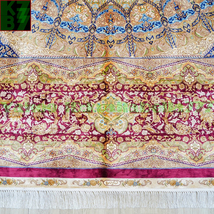 【贅沢敷物】ペルシャ絨毯シルク★310ｘ430ｃｍ 100％ハンドメイドカーペットラグフローリング住まいインテリア応接間リビング高級装飾 X27_画像6