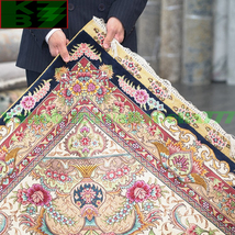 【贅沢敷物】ペルシャ 絨毯 シルク★310ｘ430ｃｍ 100％ ハンドメイド カーペット ラグ 住まい インテリア 応接間 リビング 高級 装飾 X24_画像8