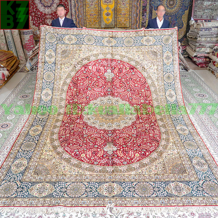 [Luxury Rug] Persian Silk Carpet★270x370cm 100% Handmade Carpet Rug Home Interior Reception Room Living Room Luxury Decoration W97, furniture, interior, carpet, Rugs, mat, Carpets in general
