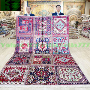 Art hand Auction 【贅沢敷物】ペルシャ 絨毯 シルク★200x310cm 100% ハンドメイド カーペット ラグ 住まい インテリア 応接間 リビング 高級 装飾 W51, 家具, インテリア, カーペット, ラグ, マット, カーペット一般