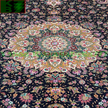【贅沢敷物】ペルシャ 絨毯 シルク★180ｘ270ｃｍ 100％ ハンドメイド カーペット ラグ 住まい インテリア 応接間 リビング 高級 装飾 W37_画像6