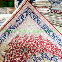 【贅沢敷物】ペルシャ 絨毯 シルク★180ｘ270ｃｍ 100％ ハンドメイド カーペット ラグ 住まい インテリア 応接間 リビング 高級 装飾 W36_画像8