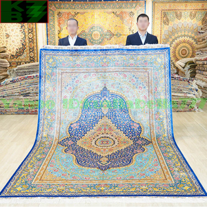 【贅沢敷物】ペルシャ 絨毯 シルク★180ｘ270ｃｍ 100％ ハンドメイド カーペット ラグ 住まい インテリア 応接間 リビング 高級 装飾 W25