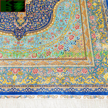 【贅沢敷物】ペルシャ 絨毯 シルク★180ｘ270ｃｍ 100％ ハンドメイド カーペット ラグ 住まい インテリア 応接間 リビング 高級 装飾 W25_画像6