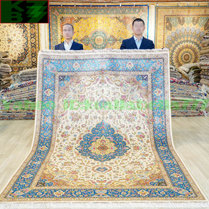 【贅沢敷物】ペルシャ 絨毯 シルク★180ｘ270ｃｍ 100％ ハンドメイド カーペット ラグ 住まい インテリア 応接間 リビング 高級 装飾 W24