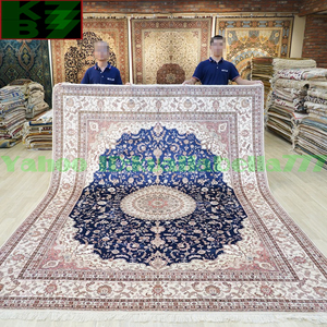 【贅沢敷物】ペルシャ 絨毯 シルク★240ｘ310ｃｍ 100％ ハンドメイド カーペット ラグ 住まい インテリア 応接間 リビング 高級 装飾 W05