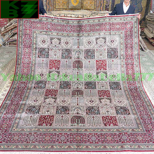 【贅沢敷物】ペルシャ 絨毯 シルク★240ｘ310ｃｍ 100％ ハンドメイド カーペット ラグ 住まい インテリア 応接間 リビング 高級 装飾 V94