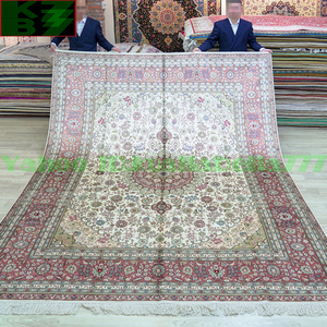 【贅沢敷物】ペルシャ 絨毯 シルク★240ｘ310ｃｍ 100％ ハンドメイド カーペット ラグ 住まい インテリア 応接間 リビング 高級 装飾 V93