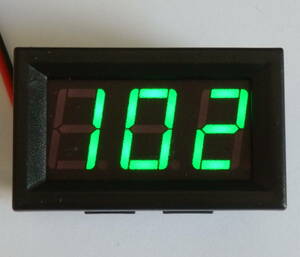■ 交流デジタル電圧計 AC 70-500V 緑【簡単2線式/別電源不要】送料120円～
