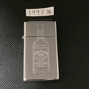 ZIPPOライター　スリム　JIM BEAM レア　鏡面　未使用　極美品　箱無し　1995年製