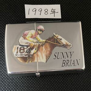 ZIPPOライター　競馬　SUNNY BRIAN 両面　未使用品　箱無し　1998年製