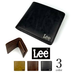 【新品・3color】 『 Lee 2つ折り財布 』 小銭入れ有り LEE リー ウォレット レザー プレゼント お祝い 就職祝い 入学祝い