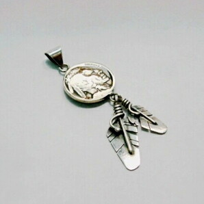 送料無料!インディアンバッファロー・シルバーコイントップ!