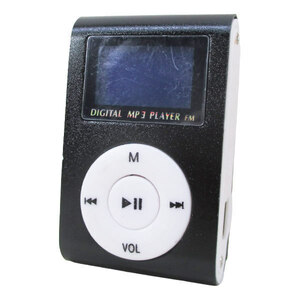 同梱可能 MP3プレーヤー アルミ LCDスクリーン付き クリップ microSD式 MP3プレイヤー ブラックｘ２台セット/卸