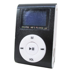  free shipping mail service MP3 player aluminium LCD screen attaching clip microSD type MP3 player black x1 pcs 