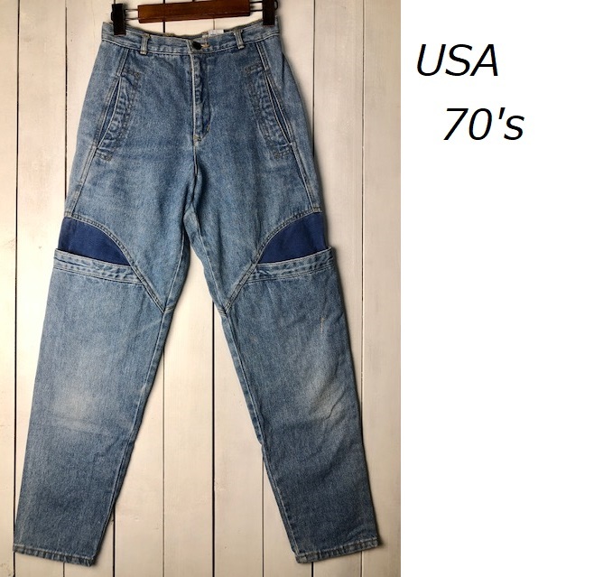 USA古着 70s～80s ヨーロッパ製 Wrangler デニムパンツ 30 濃紺