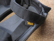 USEDキレイ キッズ22cm Teva テバ サンダル US3/22cm ブラック キャンプ アウトドア_画像2