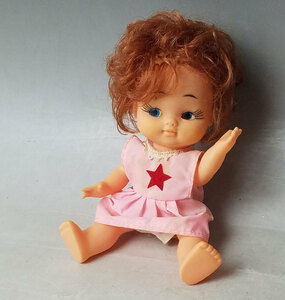 D1029 antique retro made in Japan sofvi doll put on . change doll 18cm