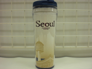 ○スタバ タンブラー 海外 韓国 ソウル Seoul 12oz 35L 青 2008 ご当地 限定 スターバックス 新品 未使用品