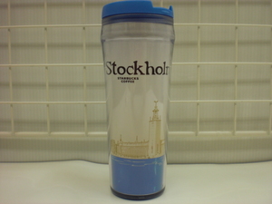 ○スタバ タンブラー 海外 ストックホルム Stockholm 12oz 35L 水色 2010 ご当地 限定 スターバックス 新品 未使用品