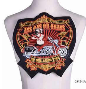 ビッグバイカーズワッペン ハーレーワッペン バイカーワッペン ライダース用ワッペン アイロンワッペン アイロンパッチ 刺繍ワッペン
