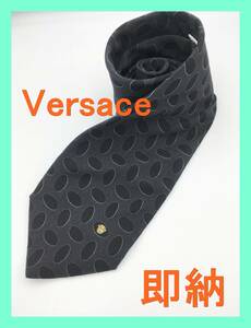 * немедленная уплата * Versace Versace bell search галстук мужской рисунок Logo шелк шелк мода бренд мелкие вещи Thai костюм рубашка булавка кафф 