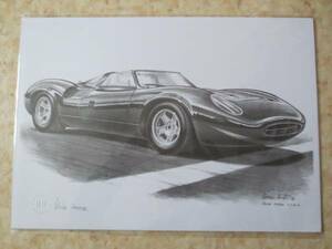 ジャガーＸＪ１３世界500部限定版アート絵画・英国画家マイク・ハーバー・JAGUAR・英国車・ルマン・クラッシクカー・BRC・BMC
