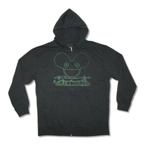 Deadmau5 ジップアップパーカー デッドマウス Green Outline S