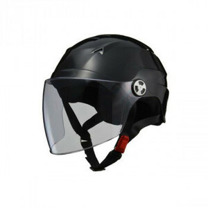 リード工業 SERIO 開閉シールド付きハーフヘルメット ブラック LLサイズ RE-41 ヘルメット