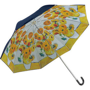 ユーパワー 名画折りたたみ傘 晴雨兼用 ゴッホ「ひまわり」 AU-02514 傘