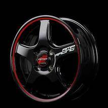 RMP RACING/R50 C-HR(ガソリン/HV) 50系/10系(GRスポーツ含む) アルミホイール 1本【17×7.0J 5-114.3 INSET48 ブラック/リムRED】_画像2