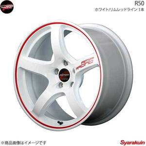 RMP RACING/R50 ノート オーラ 13系 アルミホイール 1本 【16×6.0J 4-100 INSET43 ホワイト/リムレッドライン】