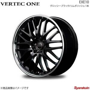 VERTEC ONE/EXE10 デミオ DE系 アルミホイール 1本 【16×6.0J 4-100 INSET43 グロッシーブラック/リムポリッシュ】