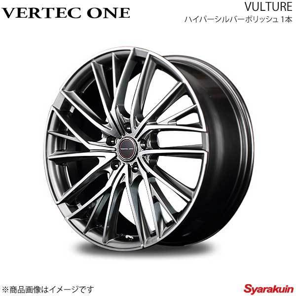 VERTEC ONE/VULTURE ジュークNISMO RS 15系 アルミホイール 1本 【18×8.0J 5-114.3 INSET42 ハイパーシルバーポリッシュ】