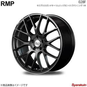 RMP/028F HS 10系 アルミホイール 1本 【18×7.0J 5-114.3 INSET48 セミグロスガンメタ＋リムエッジDC＋ロゴマシニング】