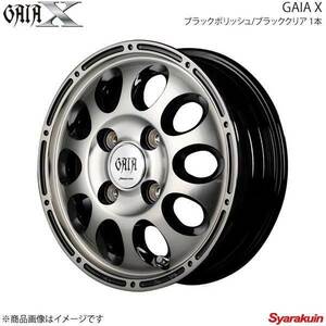 GAIA/GAIA X ムーヴ/ムーヴカスタム LA100S/LA110S アルミホイール4本セット【12×4.0B 4-100 INSET42 BK-PO/ブラッククリア】