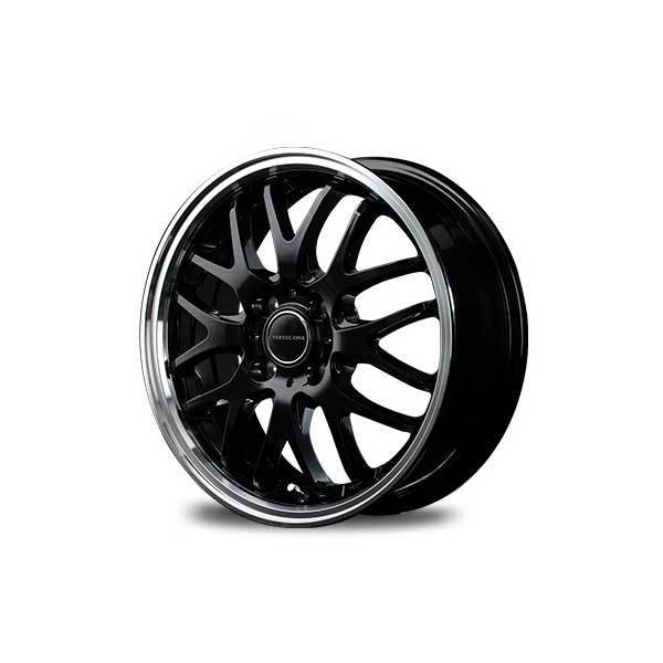 VERTEC ONE/EXE10 MRワゴン/MRワゴンWit 22系 アルミホイール 1本 【14×4.5J 4-100 INSET45 グロッシーブラック/リムポリッシュ】 VERTEC ONE/EXE10 MRワゴン/MRワゴンWit 22系 アルミホイール 1本 【14×4.5J 4-100 INSET45 グロッシーブラック/リムポリッシュ】