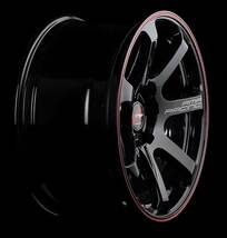 RMP RACING/R07 アクセラ/アクセラスポーツ BM系/BY系(ハイブリッド車) アルミホイール 1本【17×7.0J 5-114.3 INSET48 ブラック/リムRED】_画像4