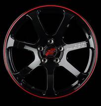 RMP RACING/R07 C-HR(ガソリン/HV) 50系/10系(GRスポーツ含む) アルミホイール 1本【17×7.0J 5-114.3 INSET48 ブラック/リムRED】_画像2